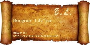Bergner Léna névjegykártya